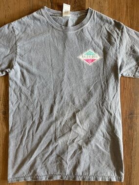 Women's Gray Short Sleeve Tee - Pink & Aqua Logo